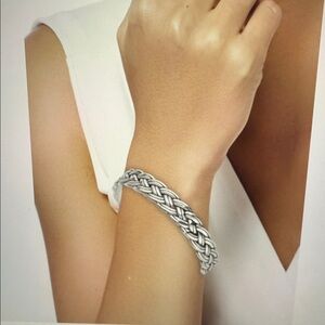 Brighton Interlock Woven Silver Bangle NWT 🎁🆕